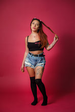 Load image into Gallery viewer, MARIJUANA NURSES</br>“OG” BLACK CROP TOP