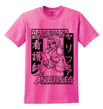 Load image into Gallery viewer, MARIJUANA NURSES</br>*NEW* ANIME TEE (NEON PINK)