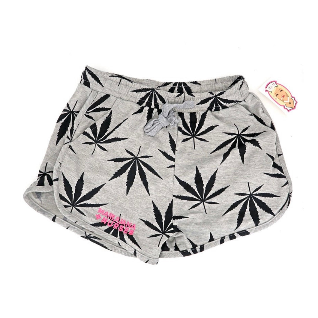 MARIJUANA NURSES</br>(GREY) “LOUNGE” SHORTS