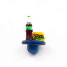 Load image into Gallery viewer, Marijuana Nurses&lt;/br&gt;“LUNCH DATE” CARB CAP (Blue &amp; Green)
